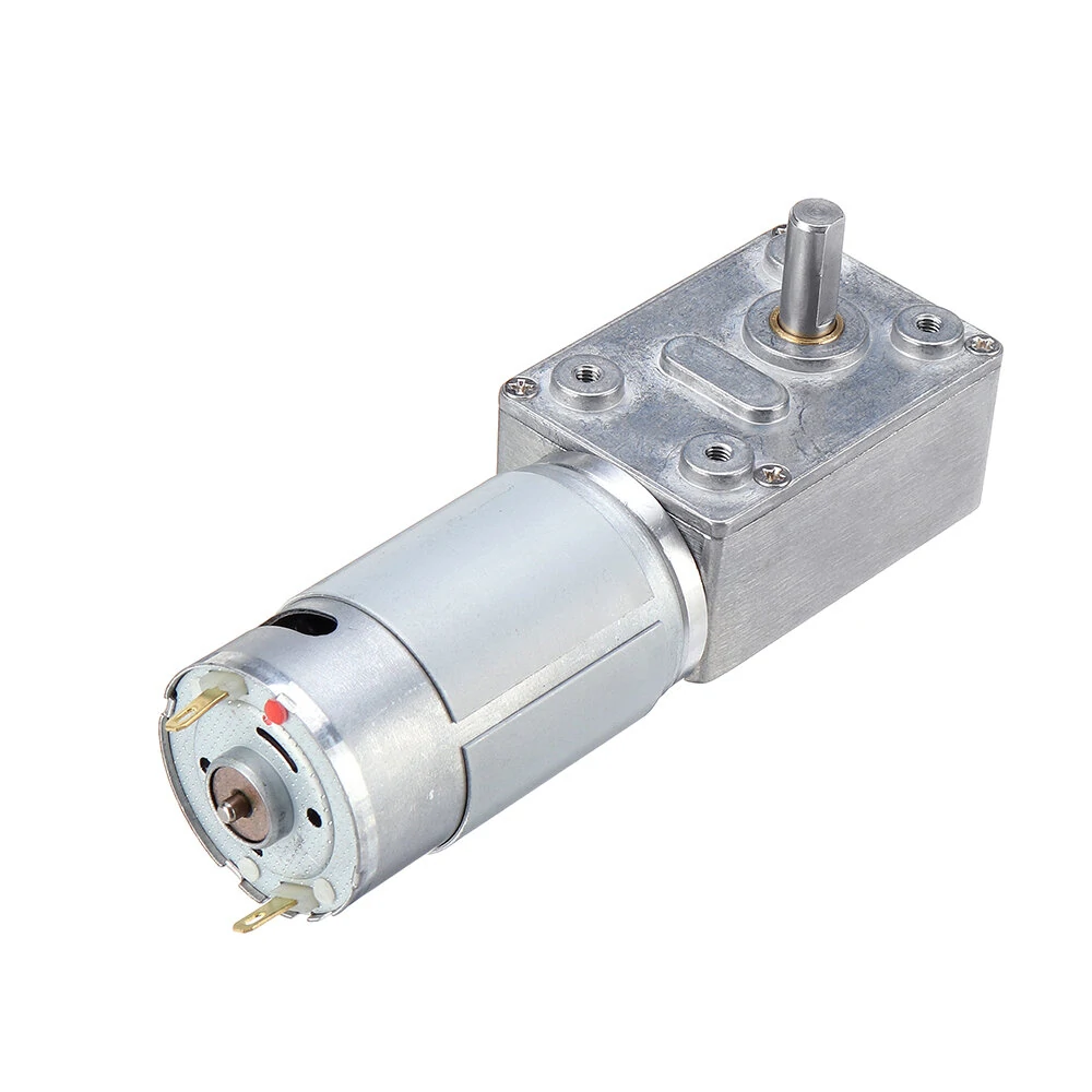 JGY395 DC 12V High Torque Worm Gear Motor - 5 to 100 RPM Gear Reducer - Image 2