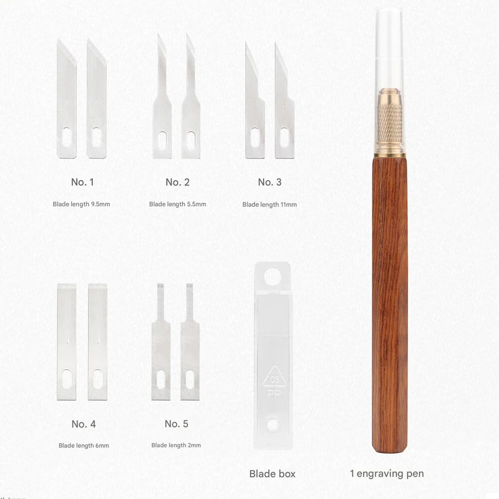 GANWEI MG0-000-0073F Carving Knife - High Carbon Steel Blade & Beech Wood Handle - Image 3
