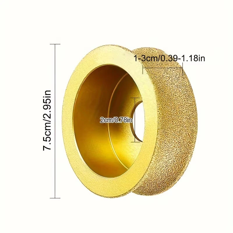 Dry Vacuum Brazed Diamond Polishing Wheel | 20mm Bore for Tile Quartz Marble - Image 3