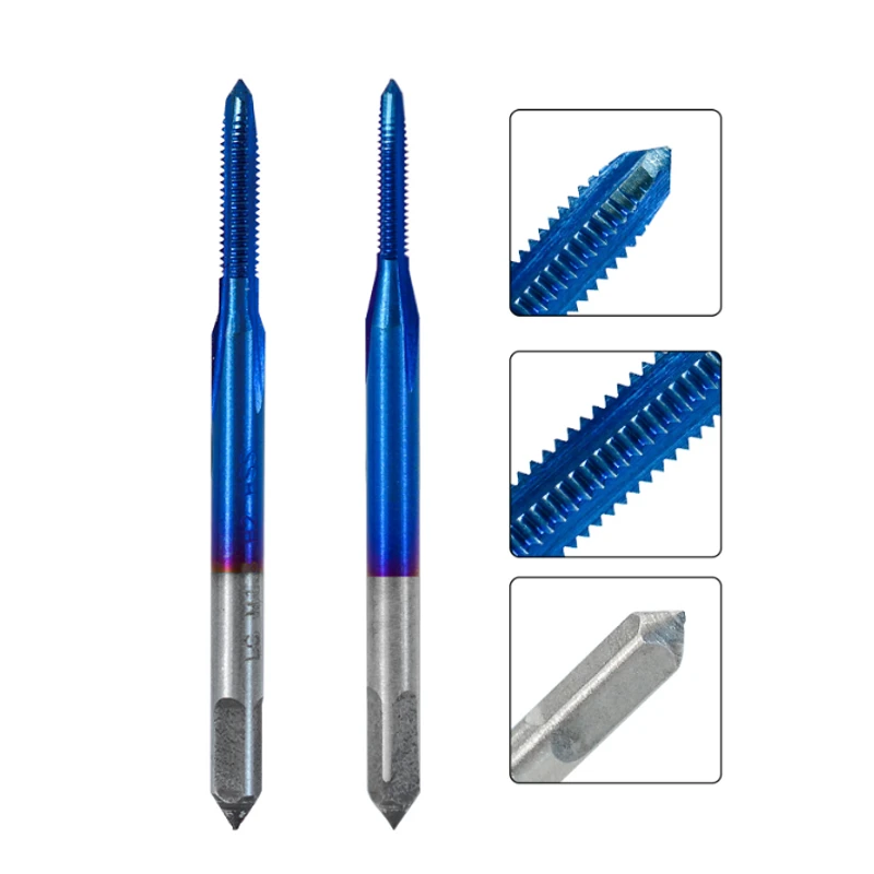 Drillpro 11Pcs HSS Metric Tap Set M1-M3.5 | Blue Nano Thread & Adjustable Wrench - Image 2