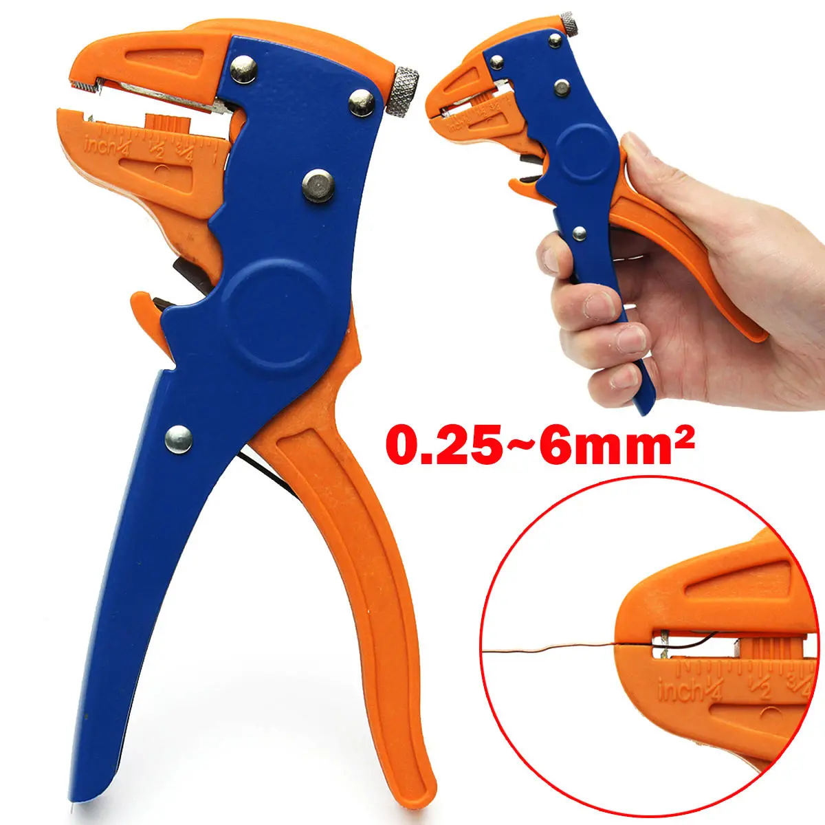 HS-700D 2-in-1 Automatic Wire Stripper & Cutter | 0.25-6mm² | Crimping Tool - Image 2