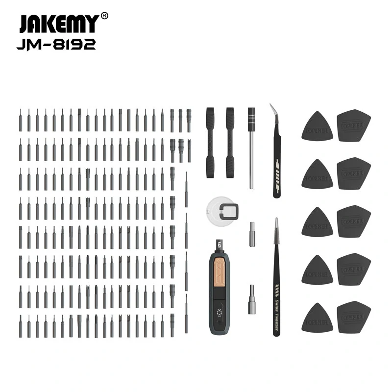 JM-8192 180-in-1 Precision Screwdriver Set | Chrome Vanadium Bits & Extractors | Phone Repair & DIY Tools - Image 2