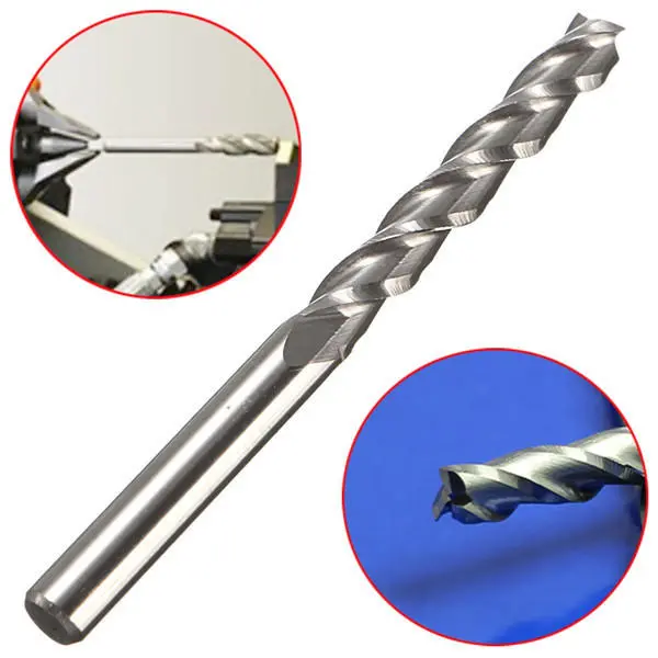 22x3.175mm 3 Flute End Mill Cutter | For Acrylic & Wood Milling - Image 3