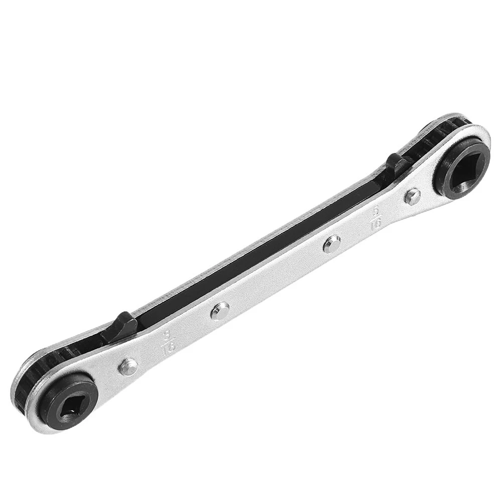 Double Head Ratchet Wrench - 4-in-1 Adjustable Spanner with 3/8 & 1/4 Sockets - Image 3