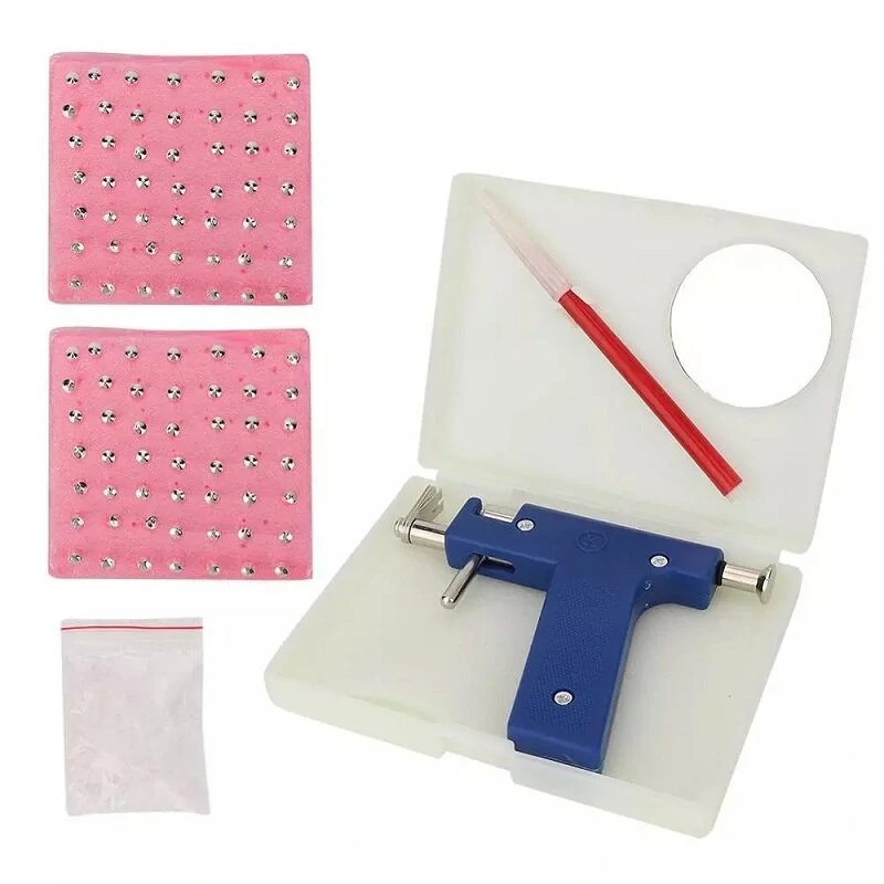 Professional Body Piercing Kit with 98 PCS Ear Studs - Ear Nose Navel Piercing Tool - Image 3