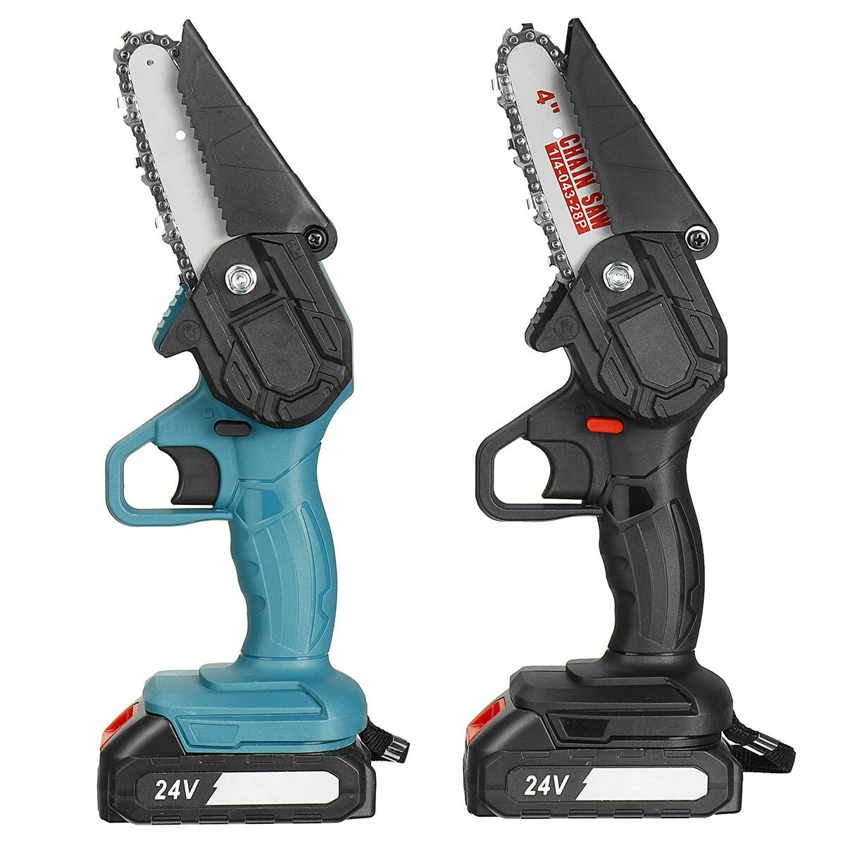 Drillpro 4 Inch Rechargeable Electric Chainsaw - Portable Cordless Wood Cutter - Image 2