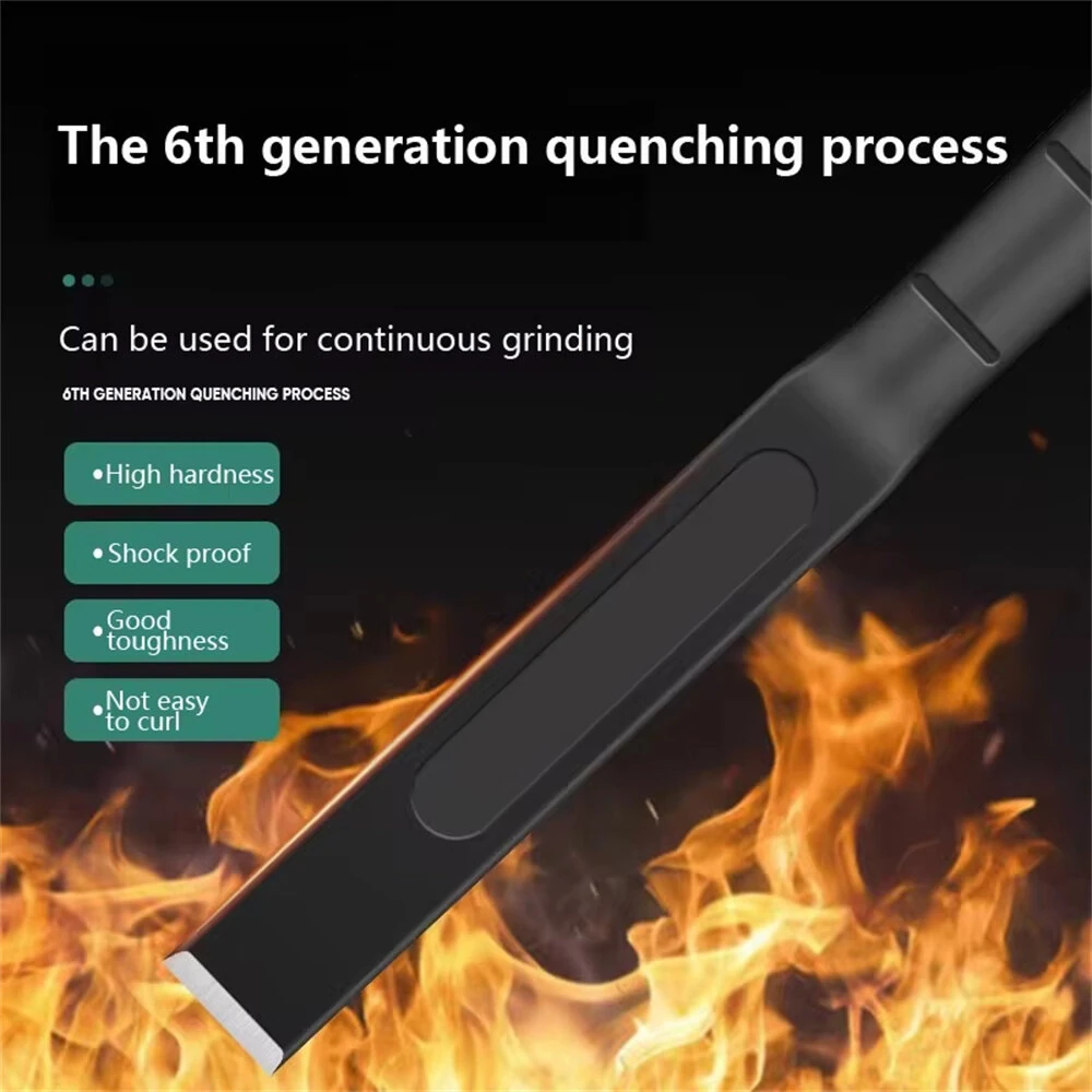 Heavy Duty 6-12 Inch Flat Masonry Chisel | Concrete Demolition & Carving Tool with Hand Guard - Image 4