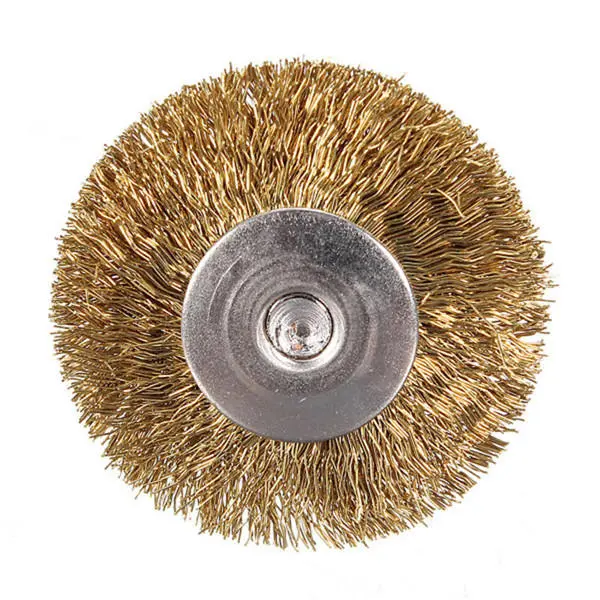 Brass Wire Wheel Brushes for Dremel - 10pcs 3mm Shank - Rotary Tool Brush Set - Image 4
