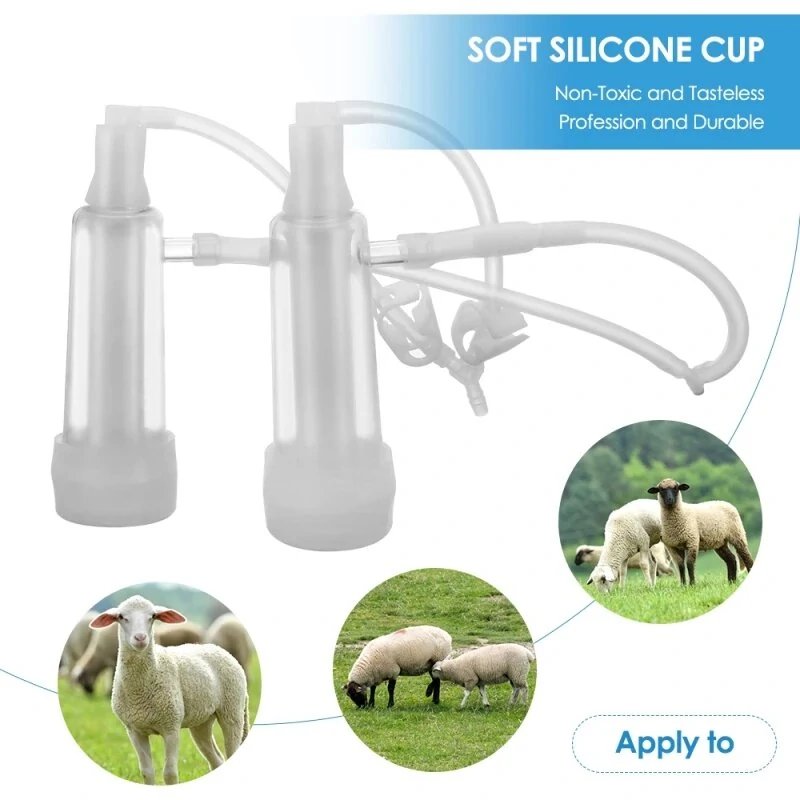 7L Electric Pulsating Milking Machine for Sheep & Goat - Stainless Steel Bucket - Image 3