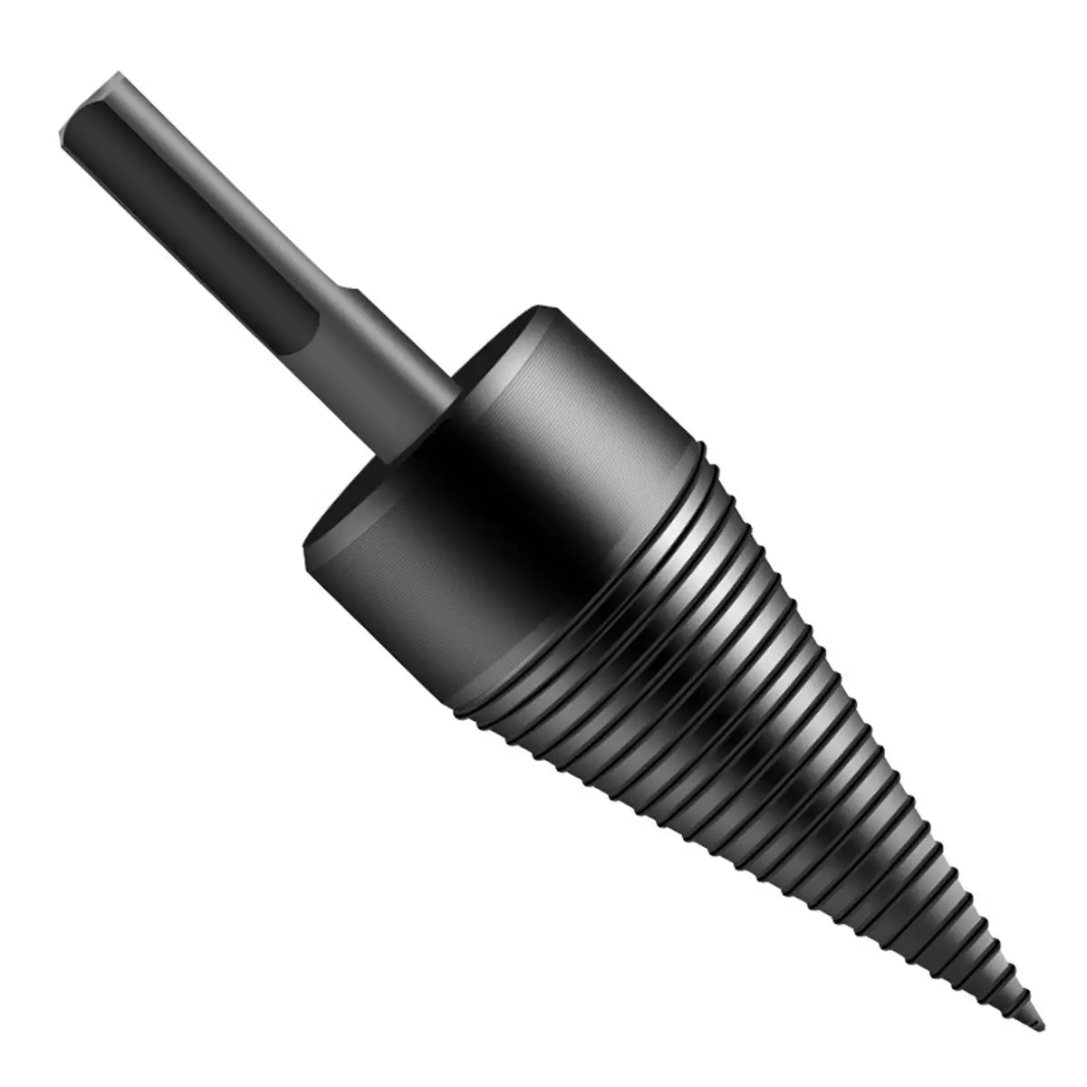 Kindling Splitter Drill Bit - 32mm Square Hex Shank - For Hand Drill Firewood - Image 3