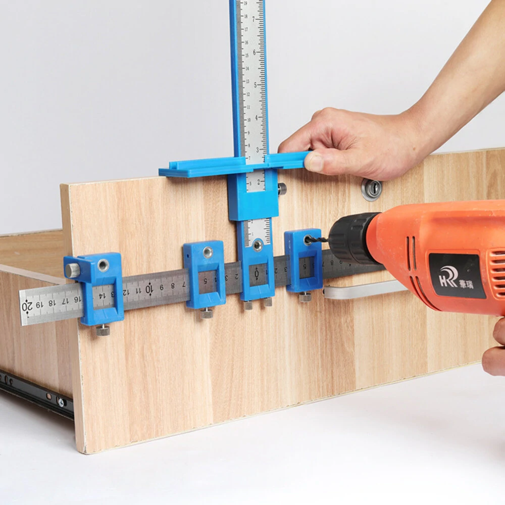 Adjustable Cabinet Hardware Jig - Drill Guide for Handles & Knobs on Doors & Drawers - Image 5