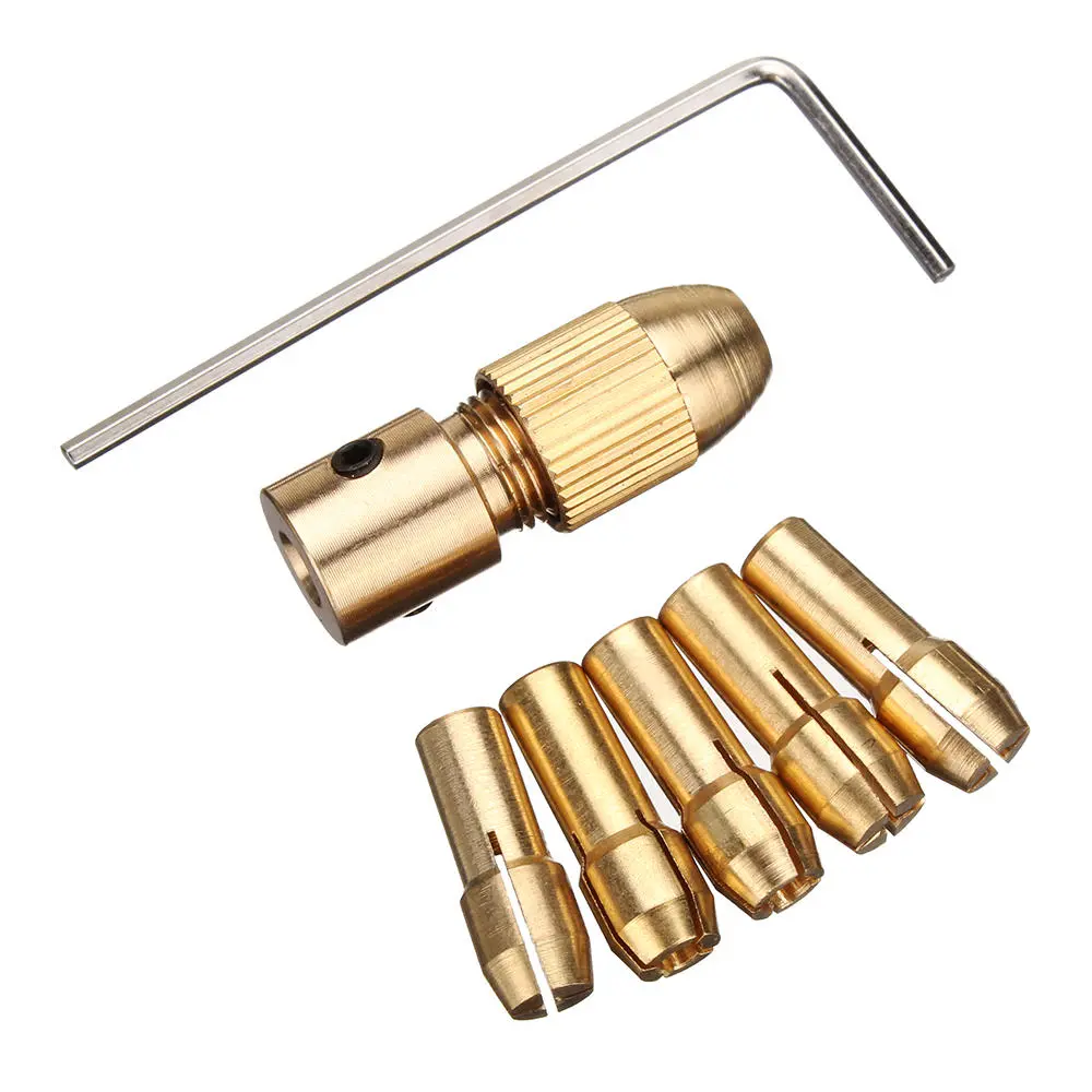 Drillpro 8pc 0.5-3mm Micro Drill Bit Set | Collet Chuck for 3.17/5.05mm Shank - Image 2