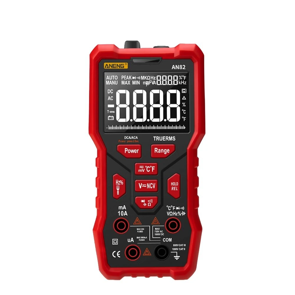 ANENG AN82 Digital Multimeter - True RMS 9999 Count | NCV, Capacitor & Diode Tester - Image 2