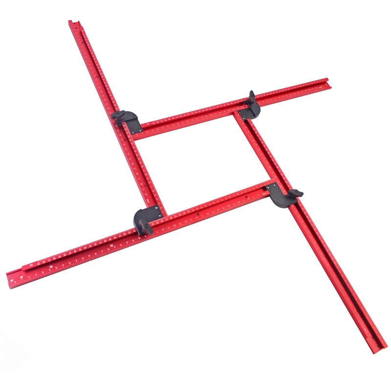 Adjustable Aluminum Router Jig Frame - 53cm Square Template Guide for Woodworking - Image 2