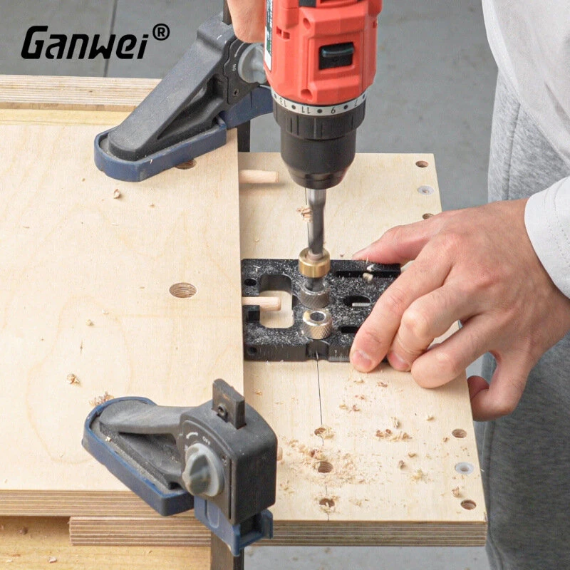 Ganwei 3-in-1 Woodworking Drilling Jig | CNC Aluminum Dowel & Cam Lock Guide - Image 3