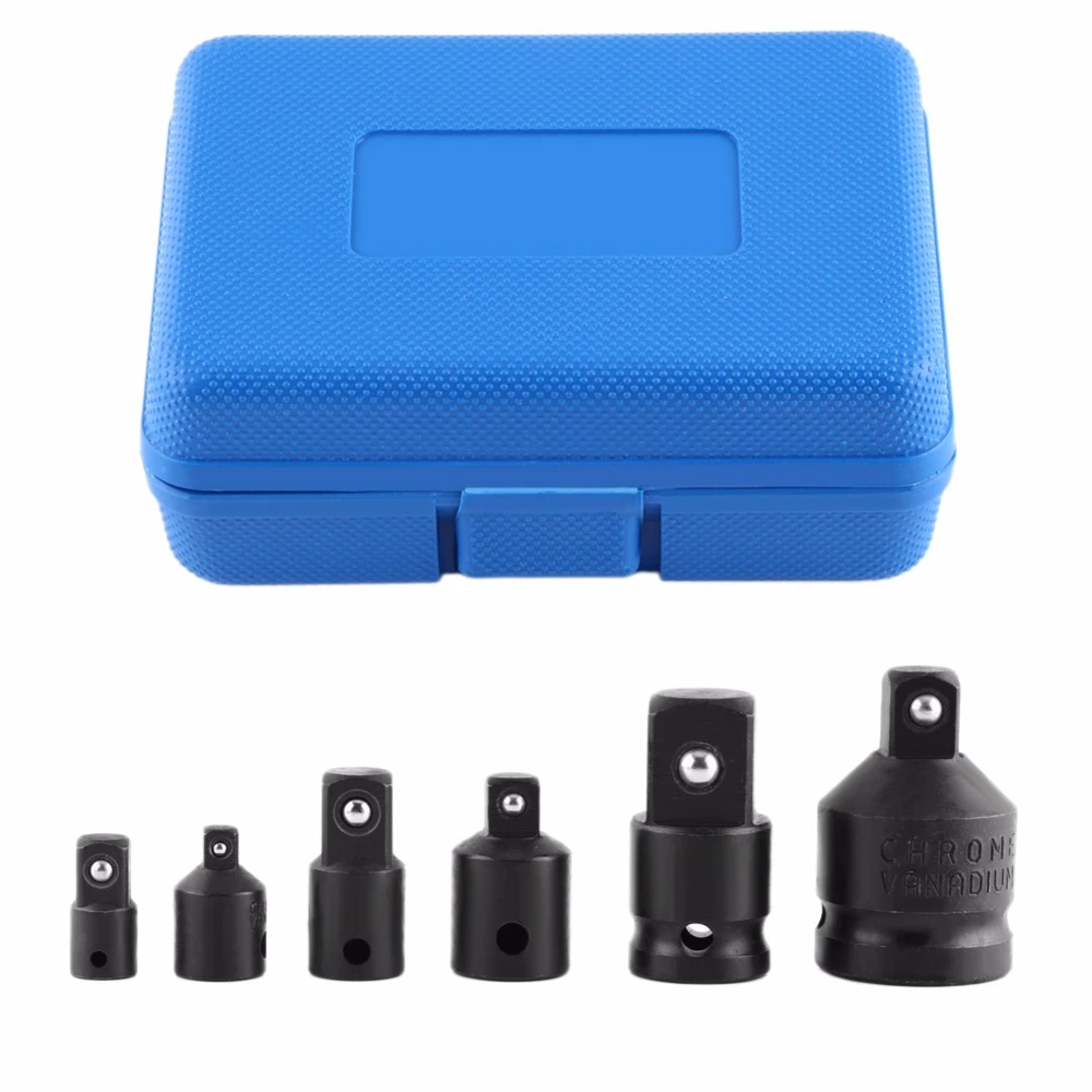 Hi-Spec 6Pc Socket Wrench Set - 1/4 1/2 3/8 3/4 Impact Adapter | Ratchet Driver - Image 2