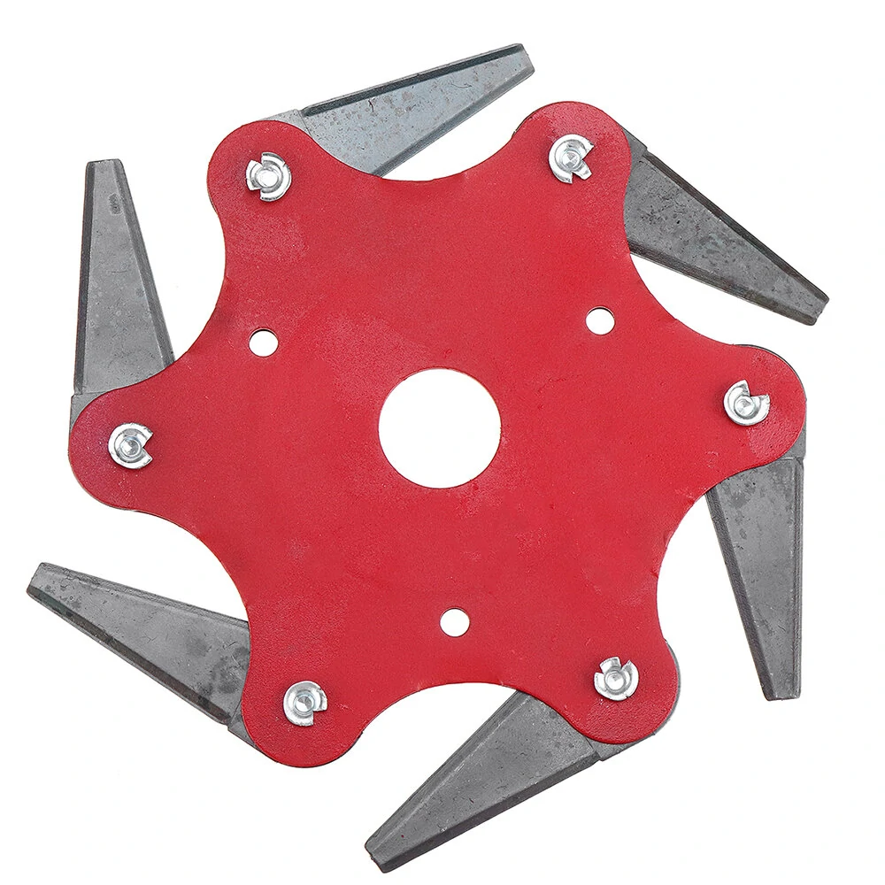 Upgrade Trimmer Head - 6 Teeth 65Mn Blade with Nut for Lawnmower - Image 2