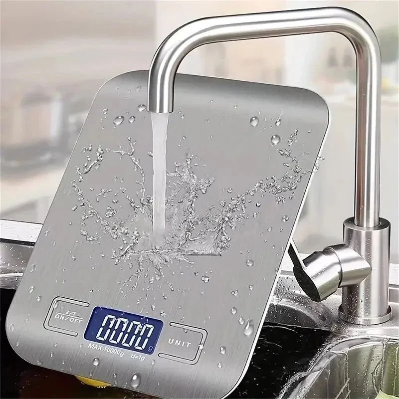 5kg Portable Kitchen Scale - Stainless Steel LCD Backlit - Precise 1g Food & Coffee Scale - Image 5