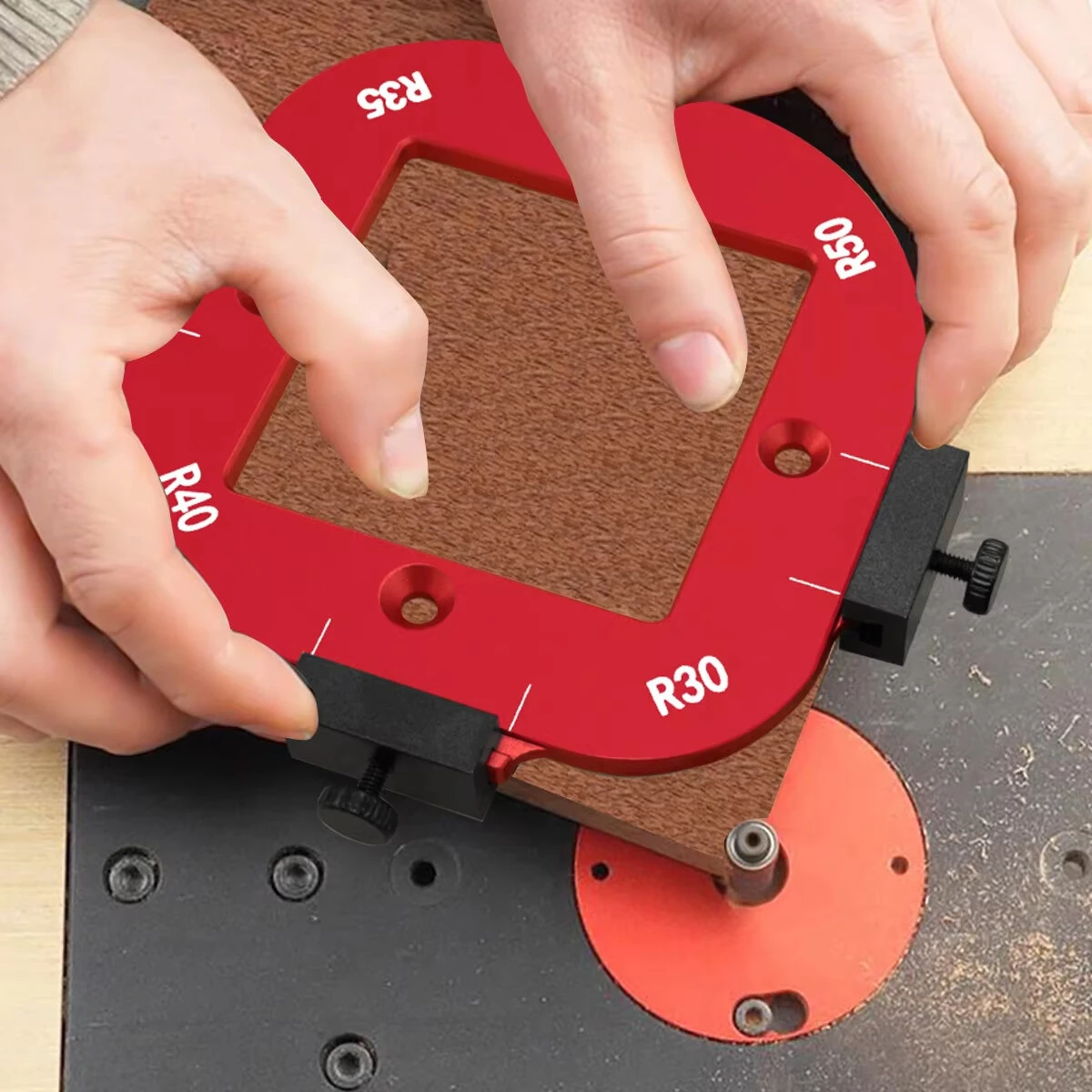 Aluminum Router Table Corner Template Set - R10 to R50 Arc Cutting | High Precision Woodworking Tool - Image 5