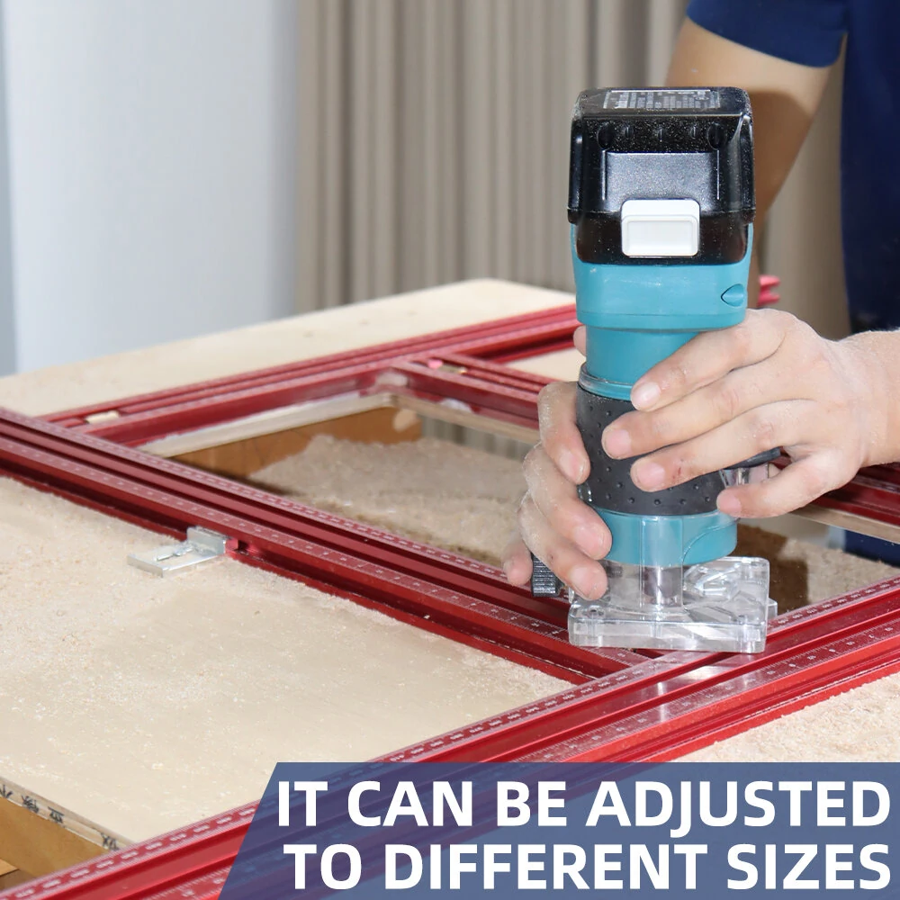 ENJOYWOOD Juice Groove Router Jig - Adjustable Template for Cutting Boards | Metric/Imperial Scales - Image 2