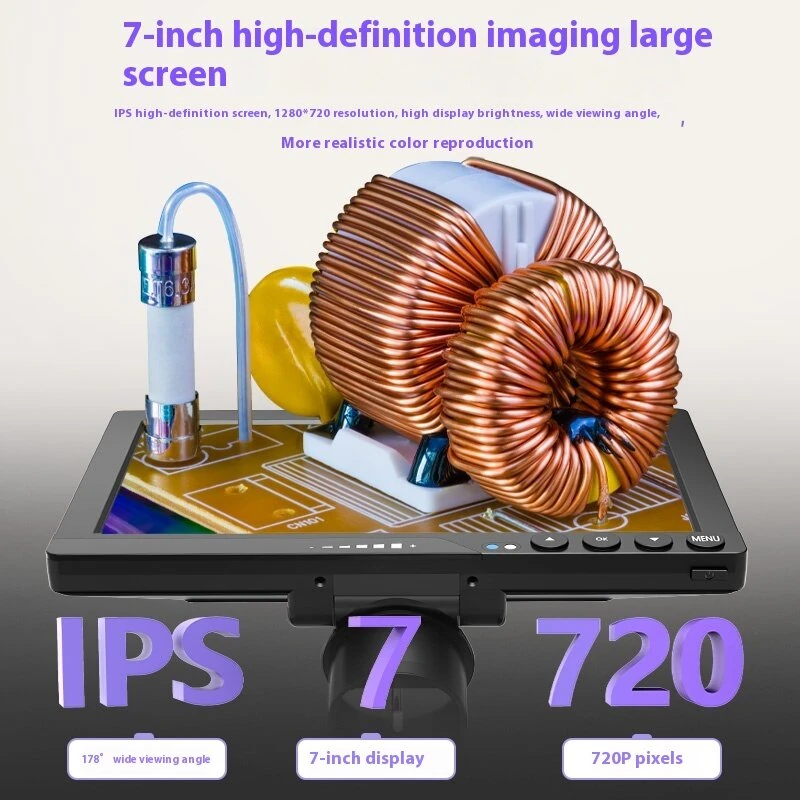 PM070 7 Inch Digital Microscope | IPS Screen, LED Lights, Type-C USB - Image 3