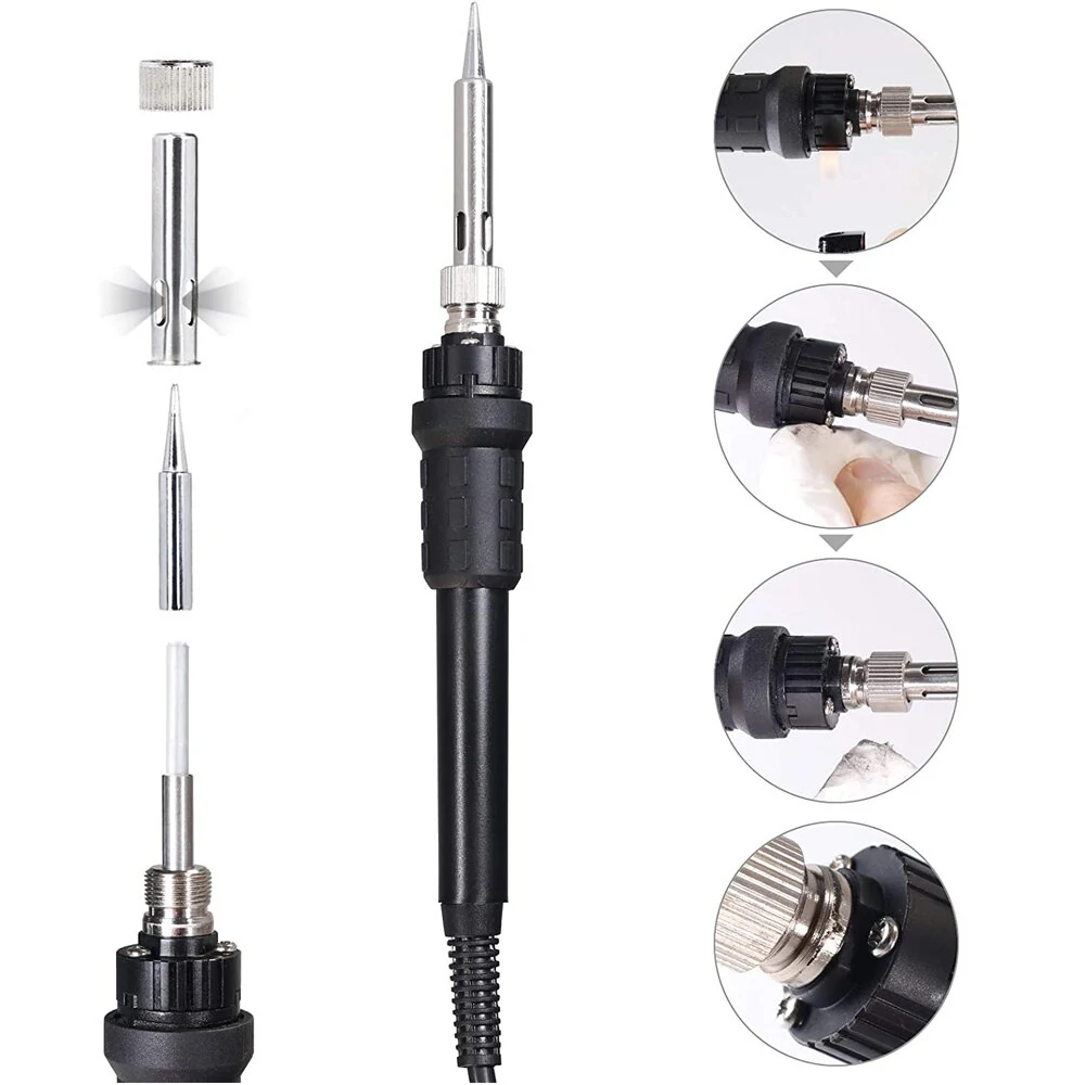 YIHUA 926 III 60W Soldering Station - Digital Adjustable Temp 194-896°F | with Helping Hands & Tips - Image 5