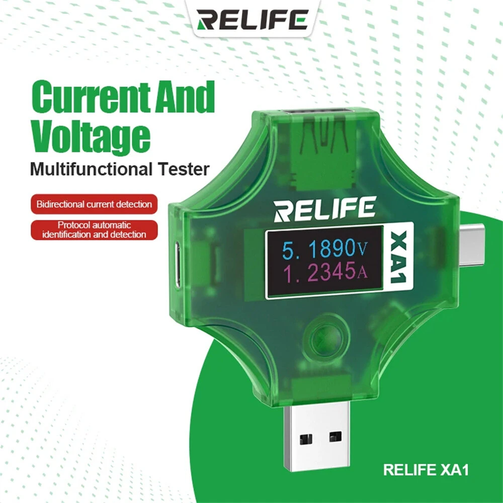 RELIFE XA1 Voltage Tester | 4-25V 5A IPS Display | PD QC Fast Charging - Image 2