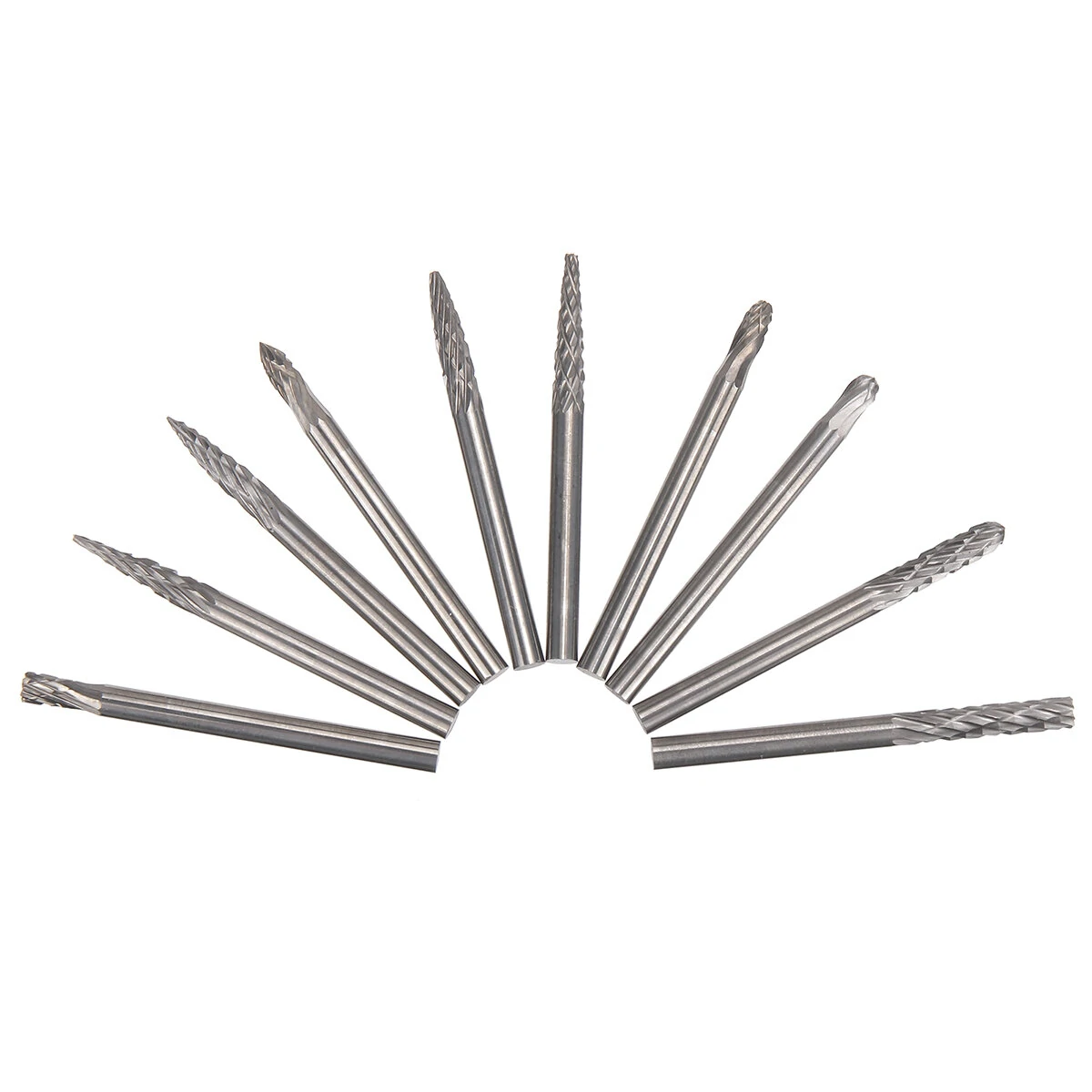 10Pcs 3mm Carbide Rotary Burr Set | For Dremel Wood Metal Stone Carving - Image 3