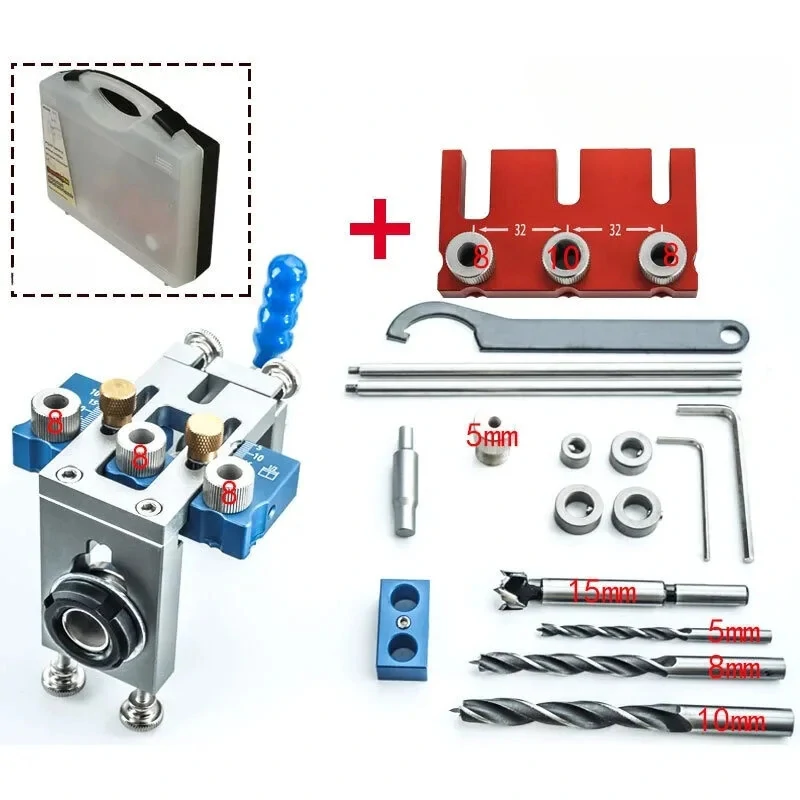 Woodworking 3 in 1 Doweling Jig Kit | Dowel & Cam Lock Jig for Cabinets & Wardrobes - Image 2