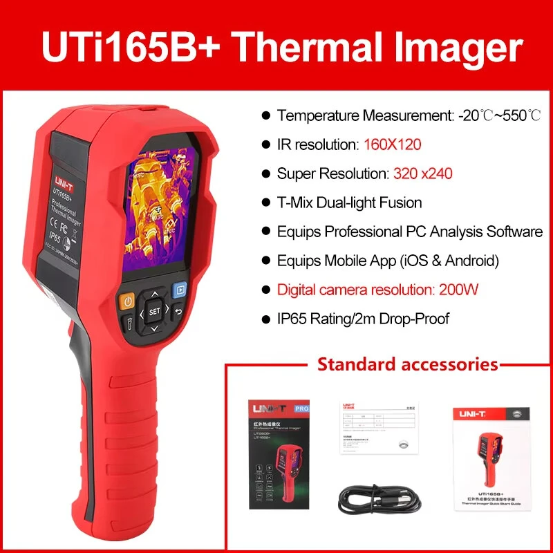 UNI-T UTi260B+ Thermal Camera | 256x192 IR Resolution | -20°C to 550°C | Waterproof - Image 3