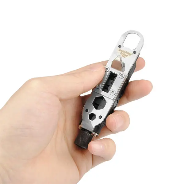 Multi-function Stainless Steel Screwdriver - LED Light & Bottle Opener Repair Tool - Image 2