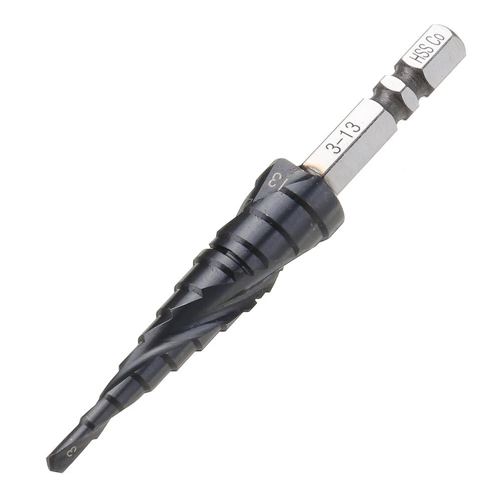 Drillpro M35 Cobalt Step Drill Bit - TiAlN Coated | 3-13mm to 6-35mm | 1/4 Inch Hex Shank - Image 5