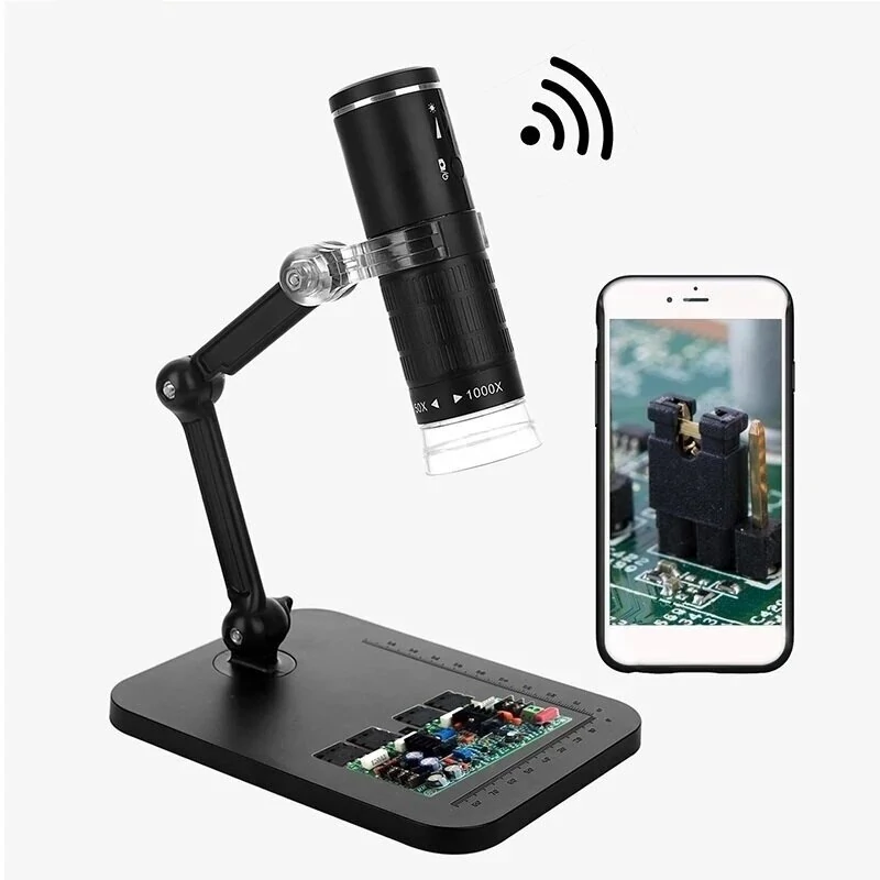 WiFi Digital Microscope 1000X Magnification - 1080P HD Camera with 8 LED Lights & USB - Image 2