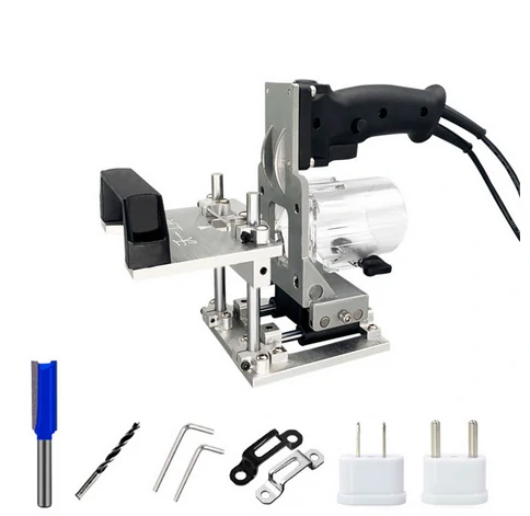 Woodworking Slotting Locator & Router Trimming Machine | 2-in-1 Invisible Fastener Punch Bracket for Wardrobe Cupboard - Image 4