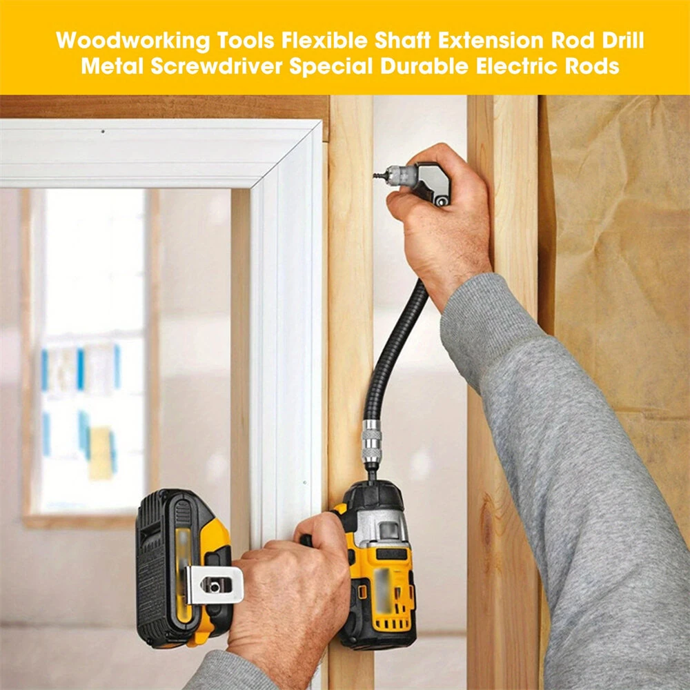 Right Angle Flex Shaft Drill Extension - 90 Degree Adjustable Adapter for Woodworking - Image 2