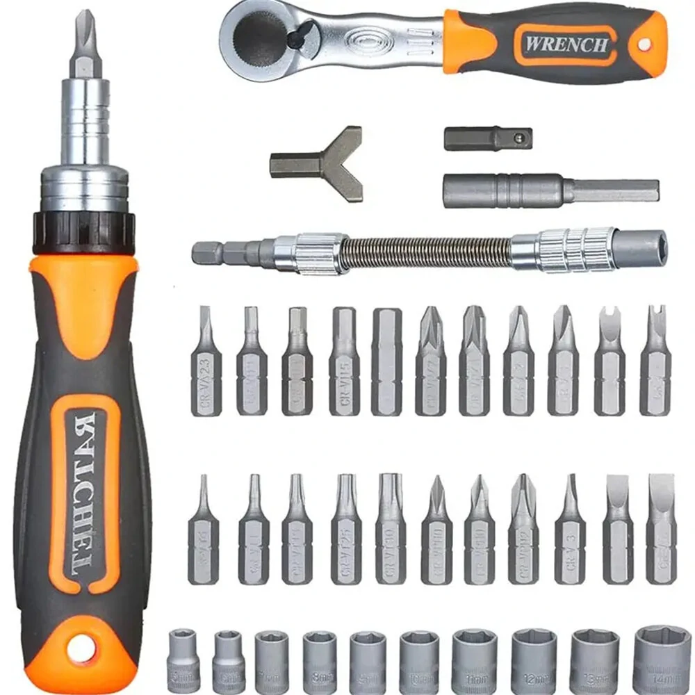 38 in 1 Mini Screwdriver Set with Ratchet | Home Repair Tool Kit & Multi Bits
