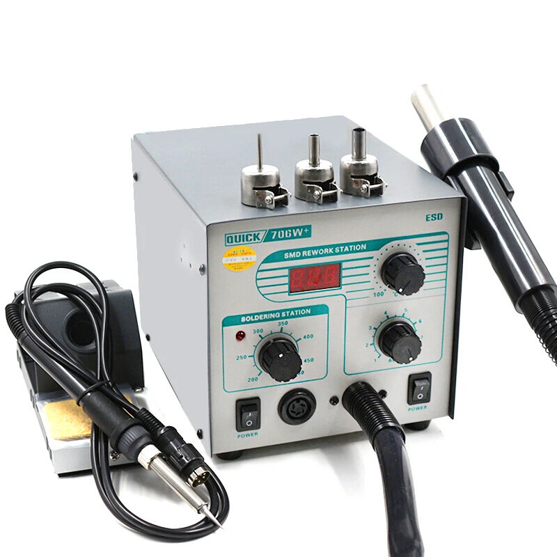 Quick 706W+ 2-in-1 SMD BGA Rework Station | Hot Air & Desoldering for Phone Repair