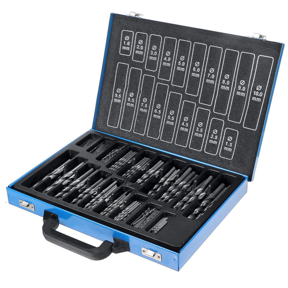 Precision HSS Drill Bit Set 170Pcs | 1mm-10mm Metal Case | Engineering Grade