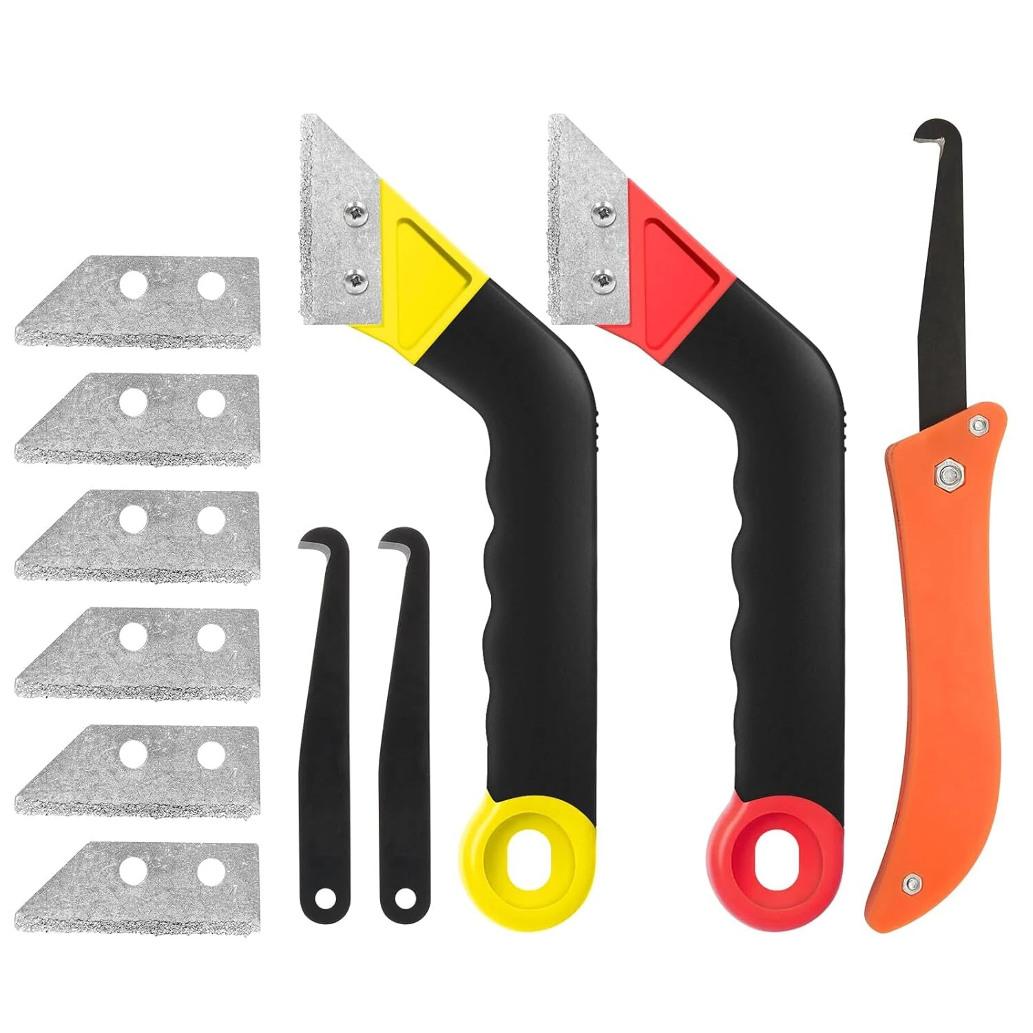 Grout Removal Tool Kit - 11-Piece Alloy Steel with Diamond Blades & Ergonomic Handle