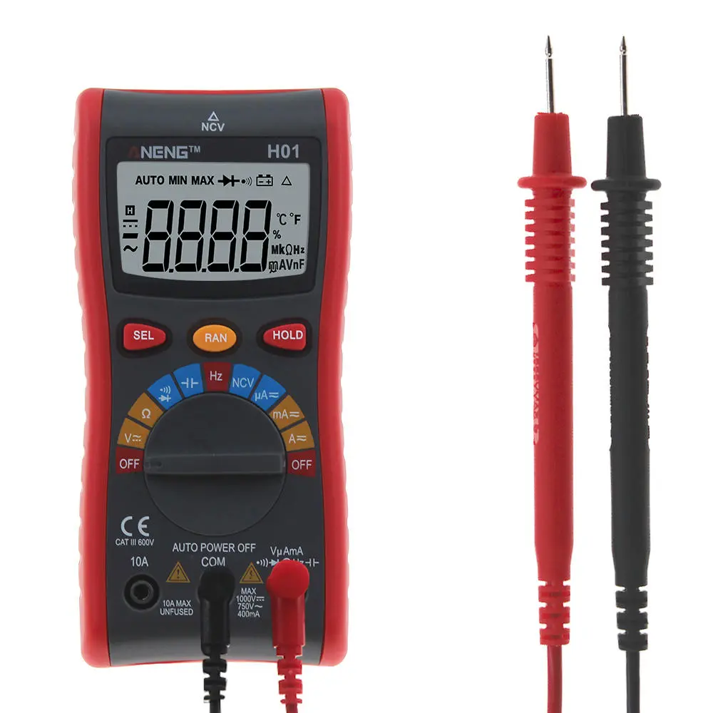 ANENG H01 Digital Multimeter | 4000 Counts Auto-Range | AC/DC Voltage & Current