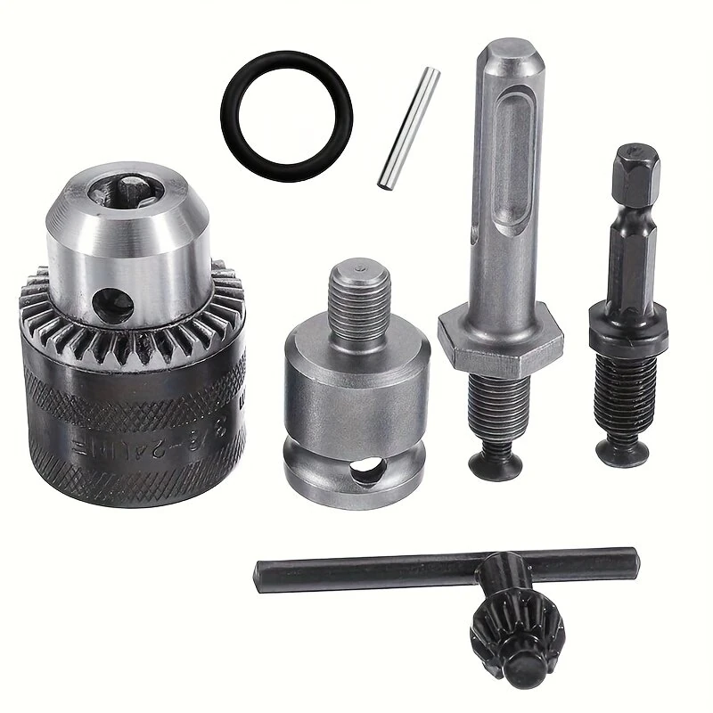 Multi Function Drill Chuck Adapter Set 7pcs | 1/16 to 1/2 Inch SDS Plus Hex Shank
