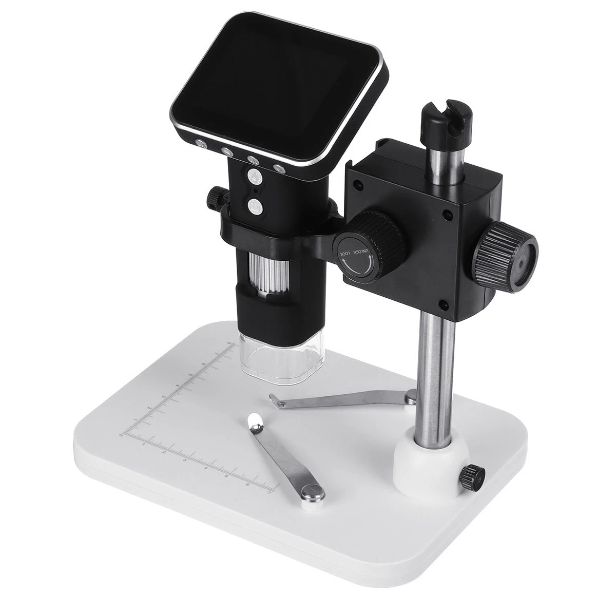 500X Digital Microscope with 3.5 inch HD LCD - Soldering & Phone Repair Magnifier + Metal Stand