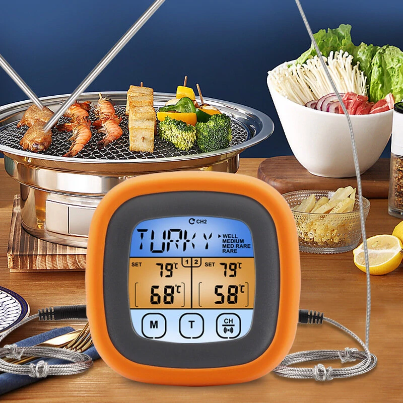 Taylor Dual-Needle Touchscreen Food Thermometer | Kitchen Baking Meat BBQ