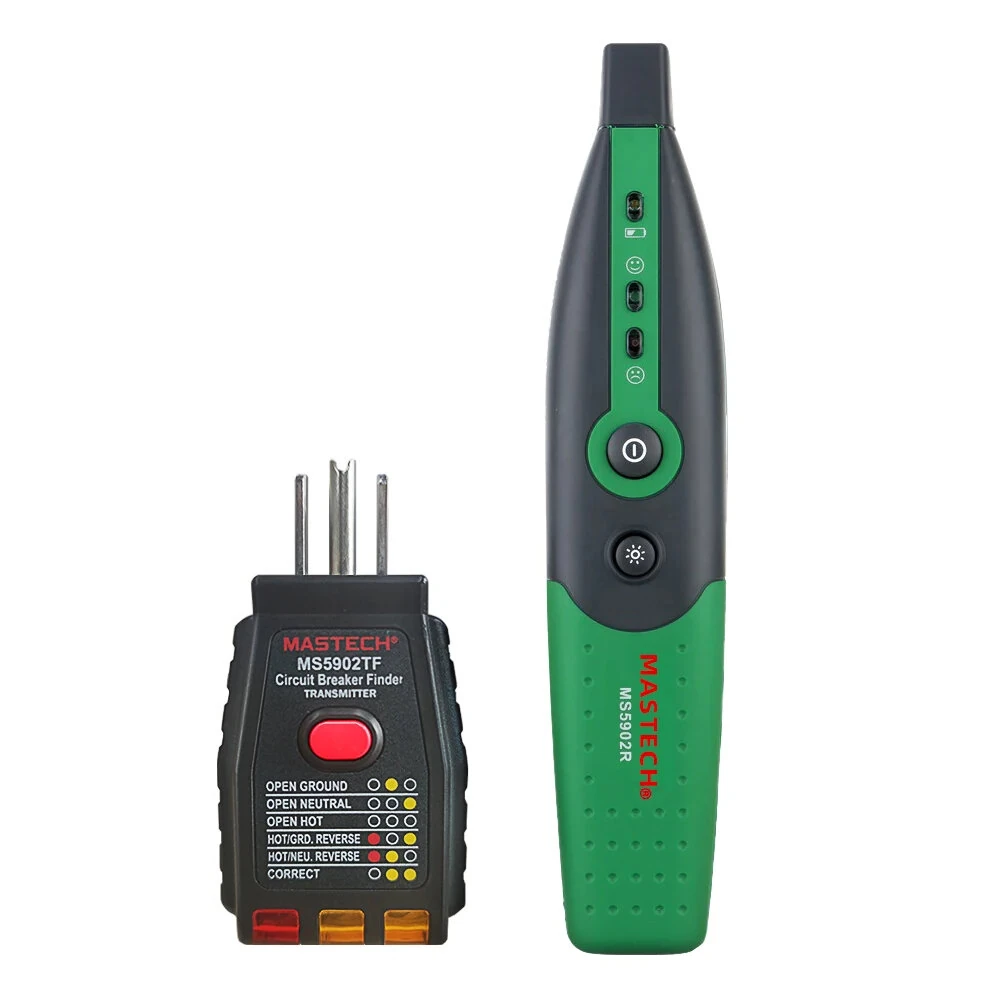 MS5902 Automatic Circuit Breaker Finder | 110V/220V Tester with LED Flashlight | Circuit Diagnostic & Electrical Maintenance Tool