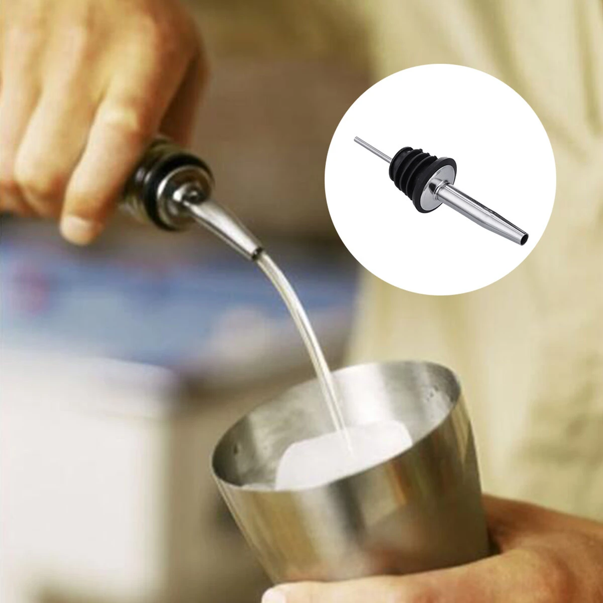 Spirit Pourer & 30ml Shot Measure | Liquor Dispenser Bottle | Barware Tool