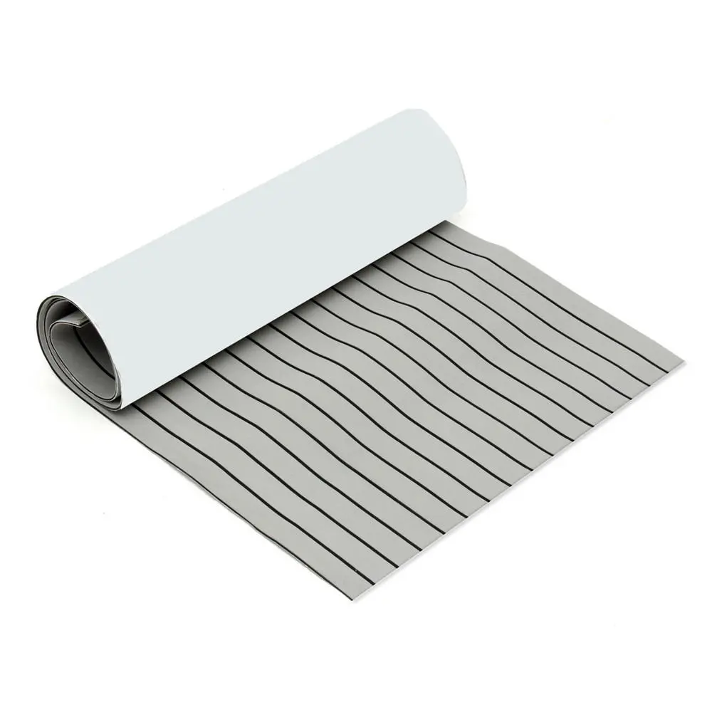 Faux Teak Sheet 900x2400mm 5.5mm Light Grey/Black EVA Foam Decking for Boat Yacht