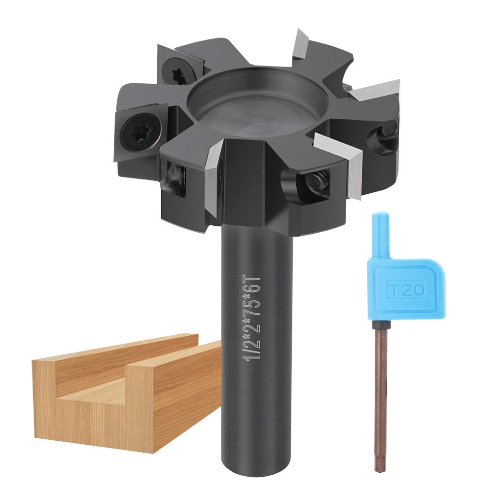 Whiteside Router Bits 6-Wing CNC Spoilboard Surfacing Bit - 1/2 Shank 2 Cutting Diameter