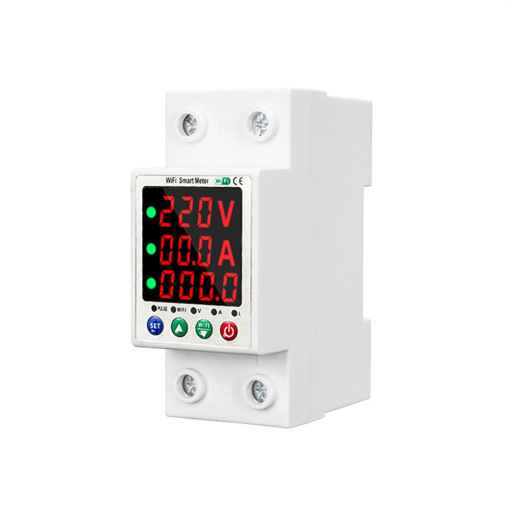 Tuya WiFi RMWF-3MA 63A Smart Metering Switch | Triple Display & Remote Control