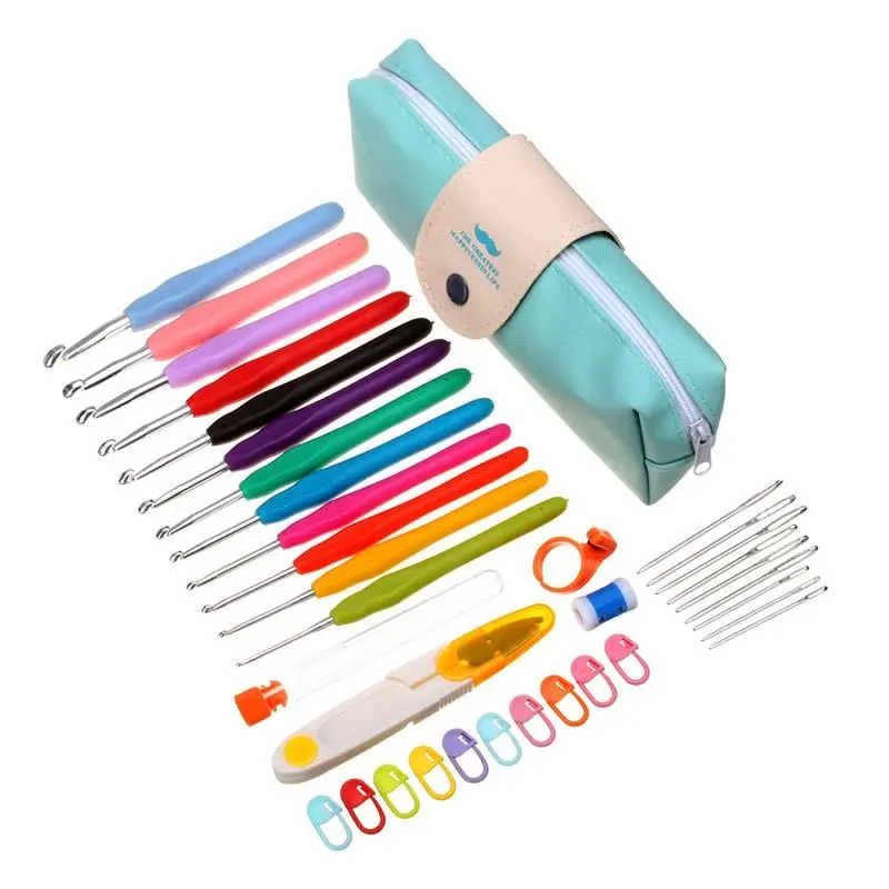 Crochet Hooks Kit - 12 Sizes with Storage Bag | Yarn Knitting Needle Set