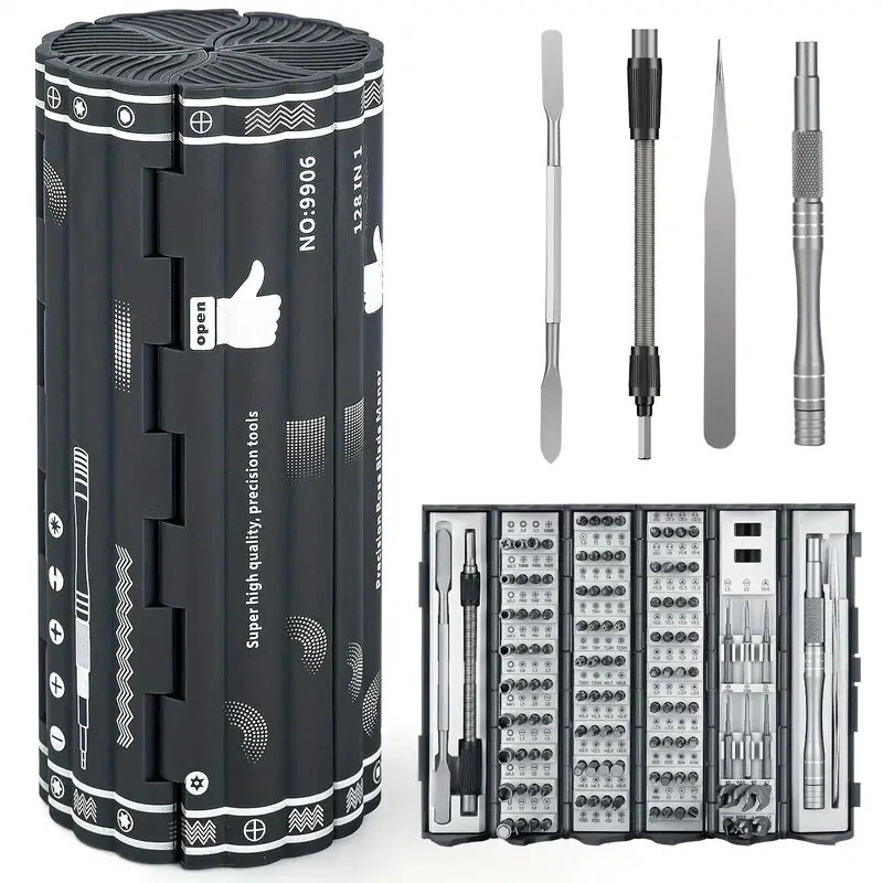 128 in 1 Precision Screwdriver Set | CR-V Steel Magnetic Kit for Electronics & Computer Repair